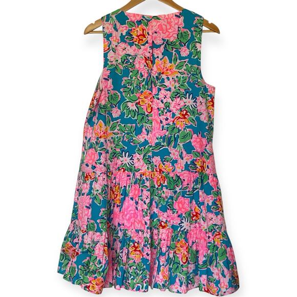 LILLY PULITZER NWT Pink Floral Sun Dress Medium Colorful Beach Resort Vacation - Picture 7 of 16